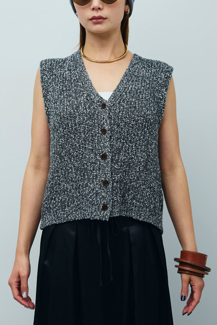 [予約]Vネックサマーニットベスト