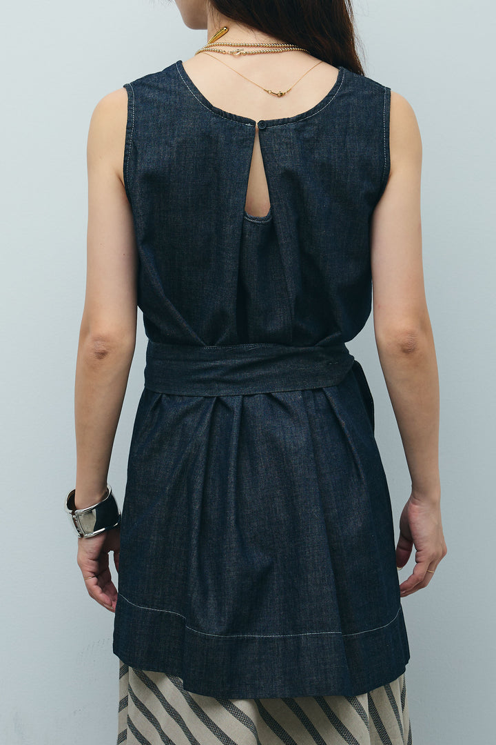 [予約/SET]ベルト付きミドル丈ブラウス+ベルト付き斜めライン柄スカート(2set)