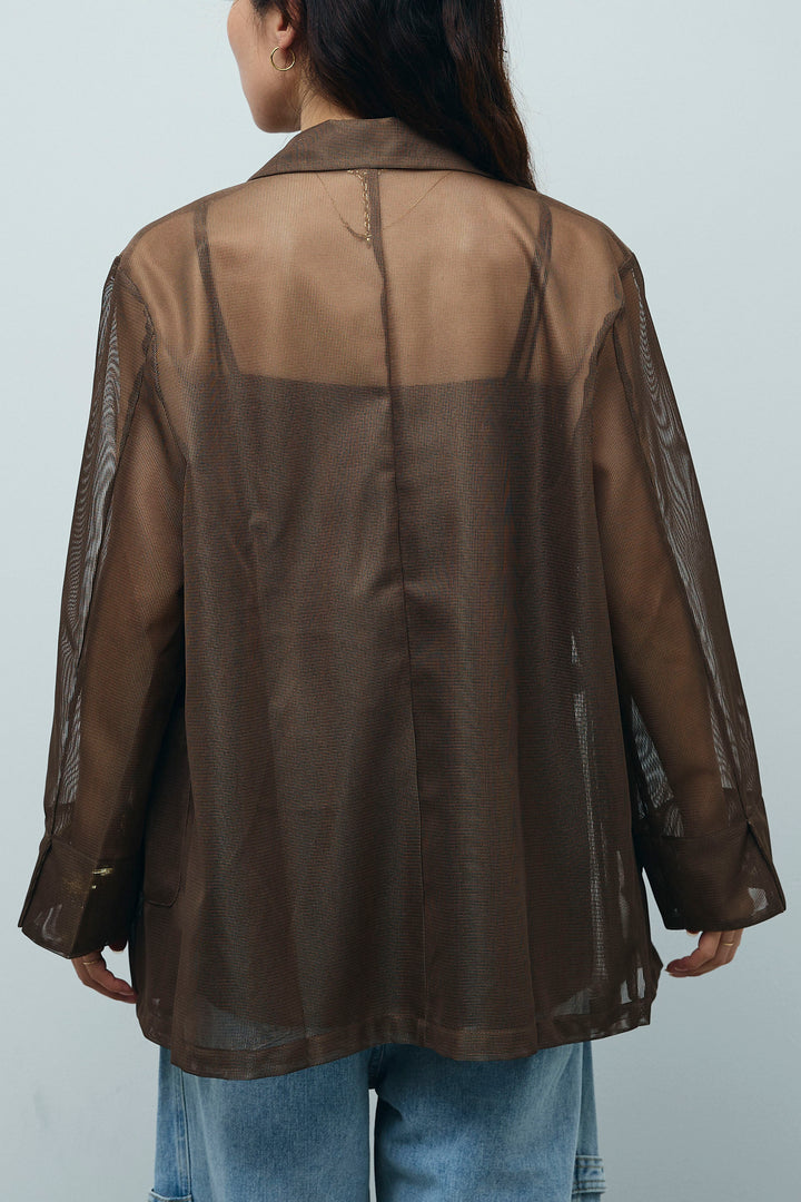 [予約/SET]シアーダブルテーラードJK+ストライプキャミブラウス+ペインターカーブデニムパンツ(3set)