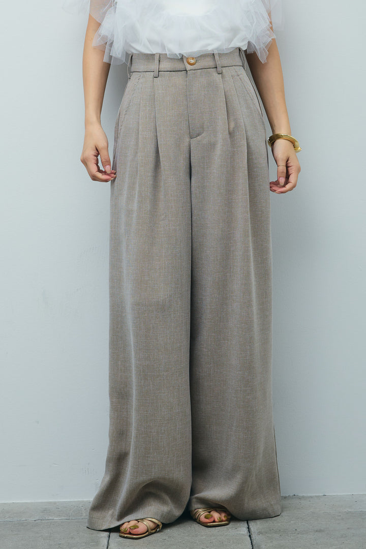 [予約/SET]天竺チュールドッキングプルオーバー+ラップスカート付きとろみパンツ(2set)