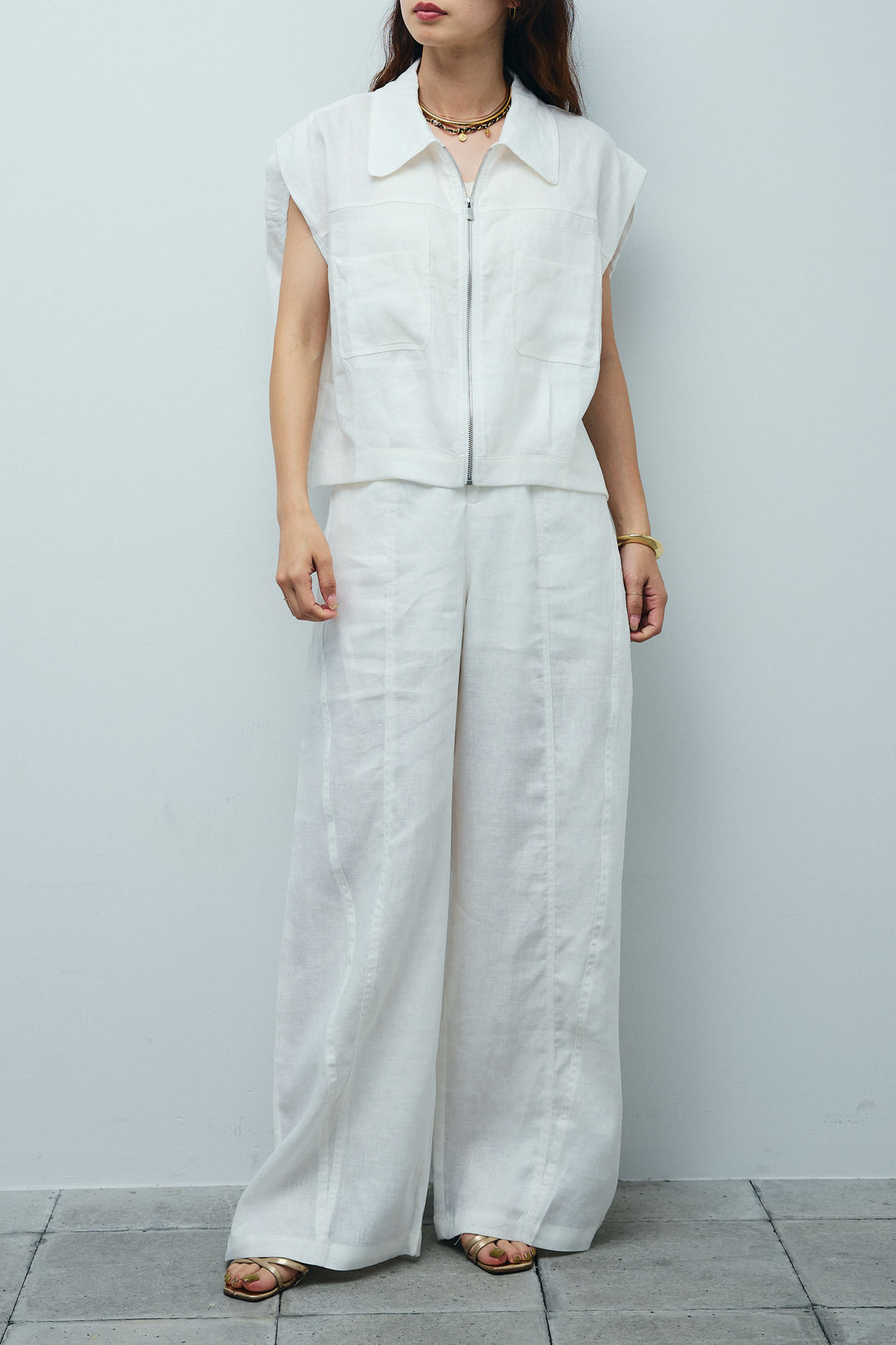 [予約]リネンジップベスト