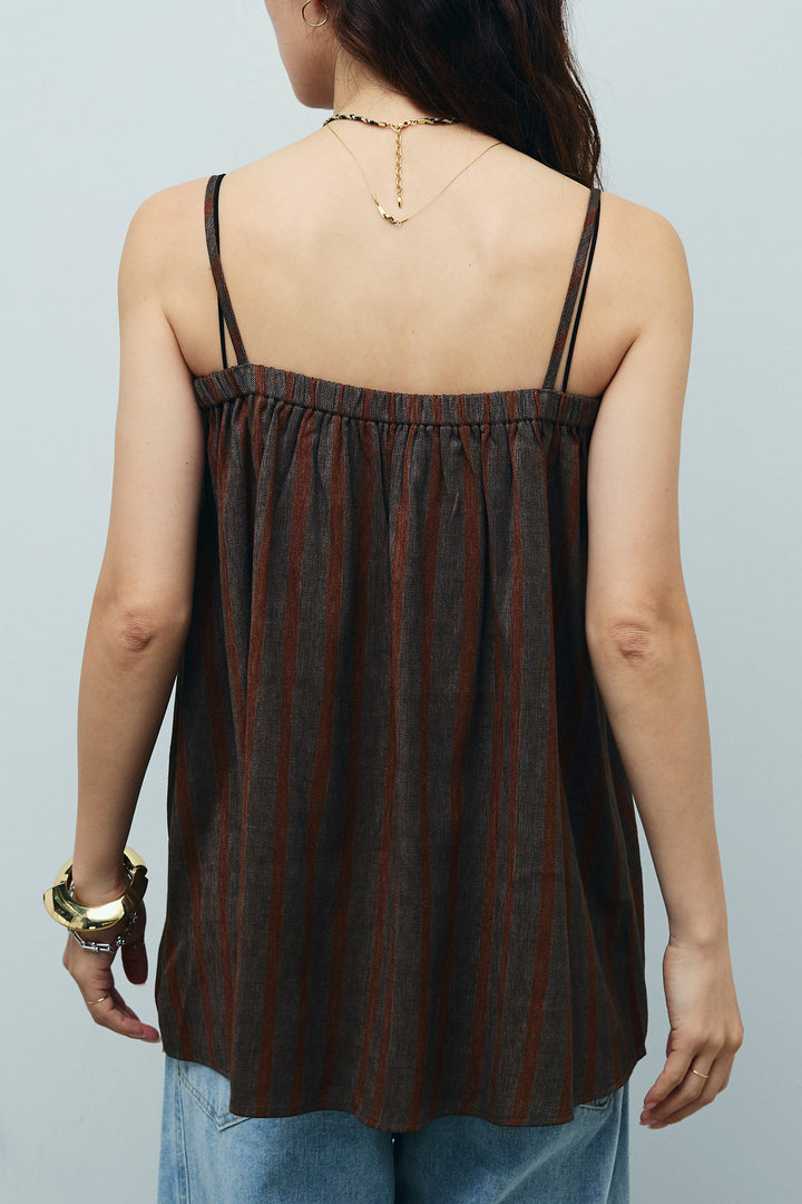 [予約/SET]シアーダブルテーラードJK+ストライプキャミブラウス+ペインターカーブデニムパンツ(3set)