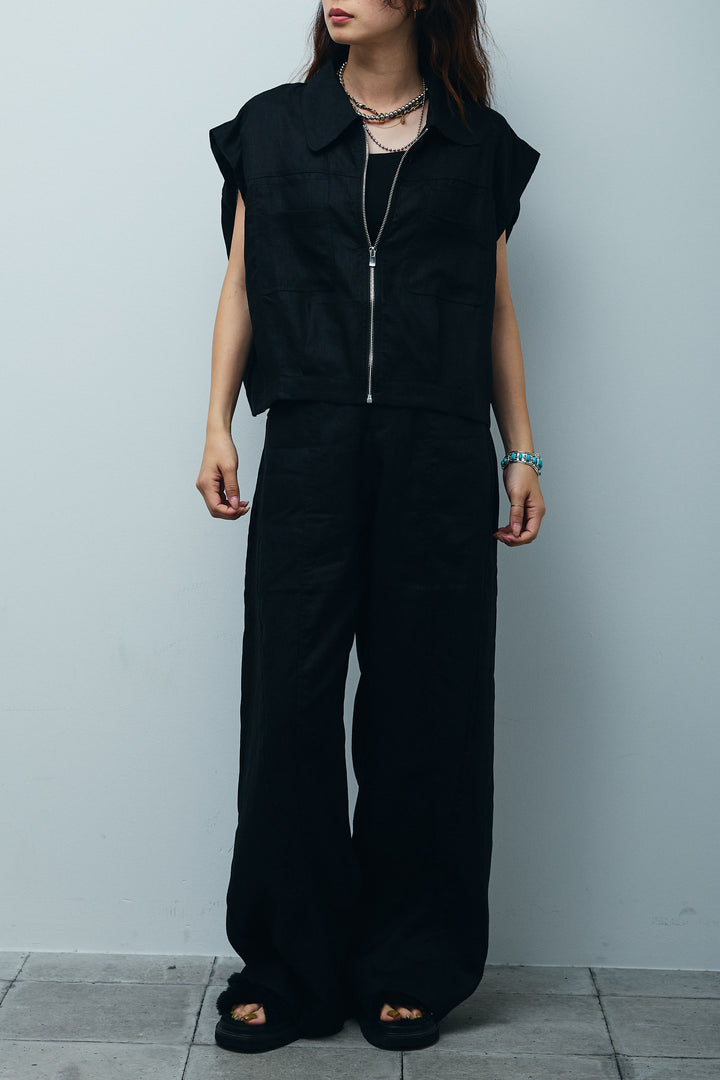 [予約]リネンジップベスト