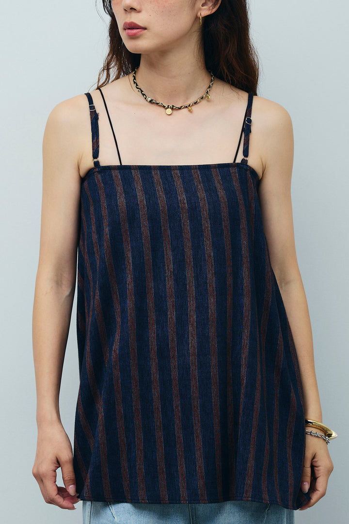 [予約]ストライプキャミブラウス