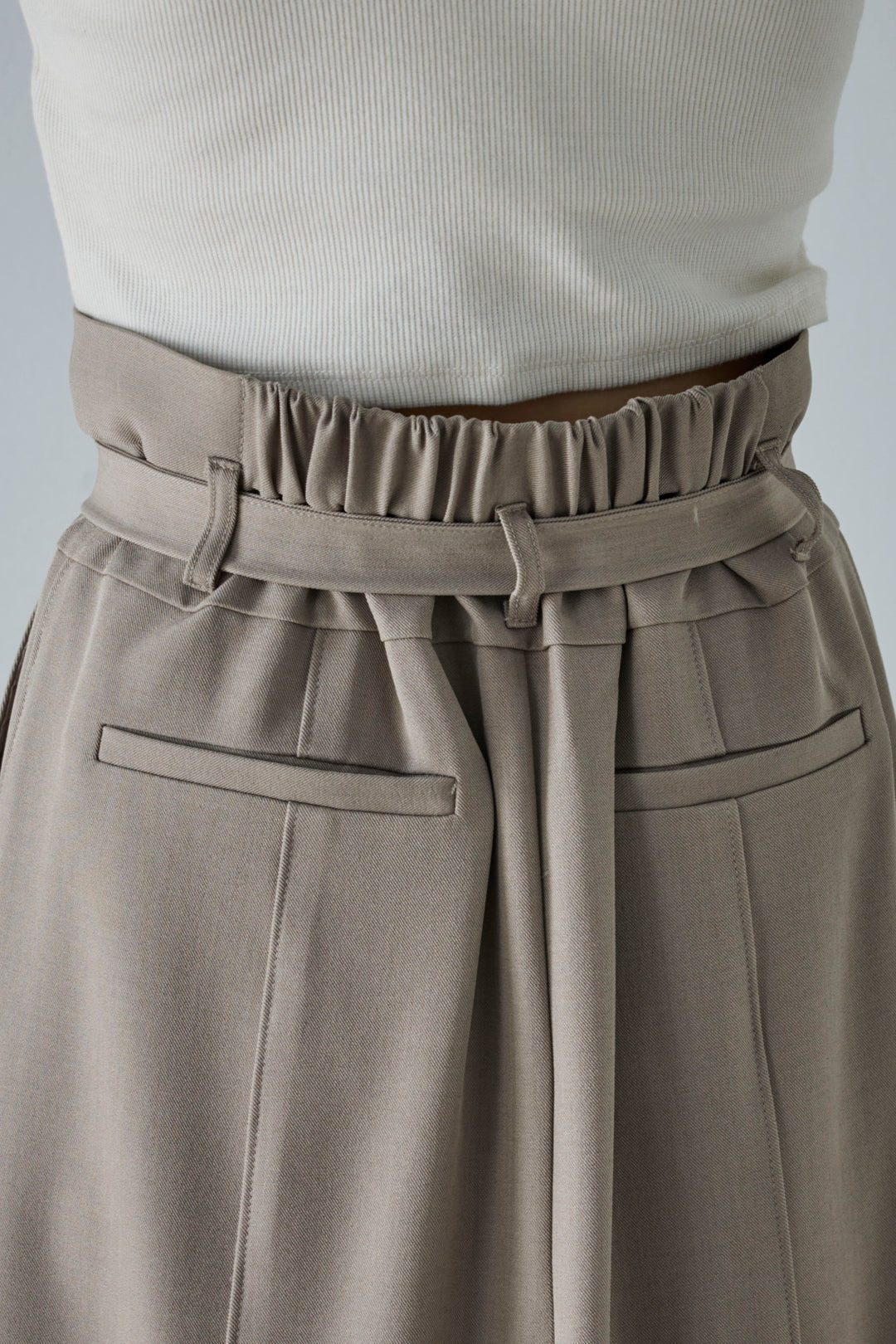 [予約/SET]メタルボタンニットベスト+ベルト付きサイドジップスカート(2set)