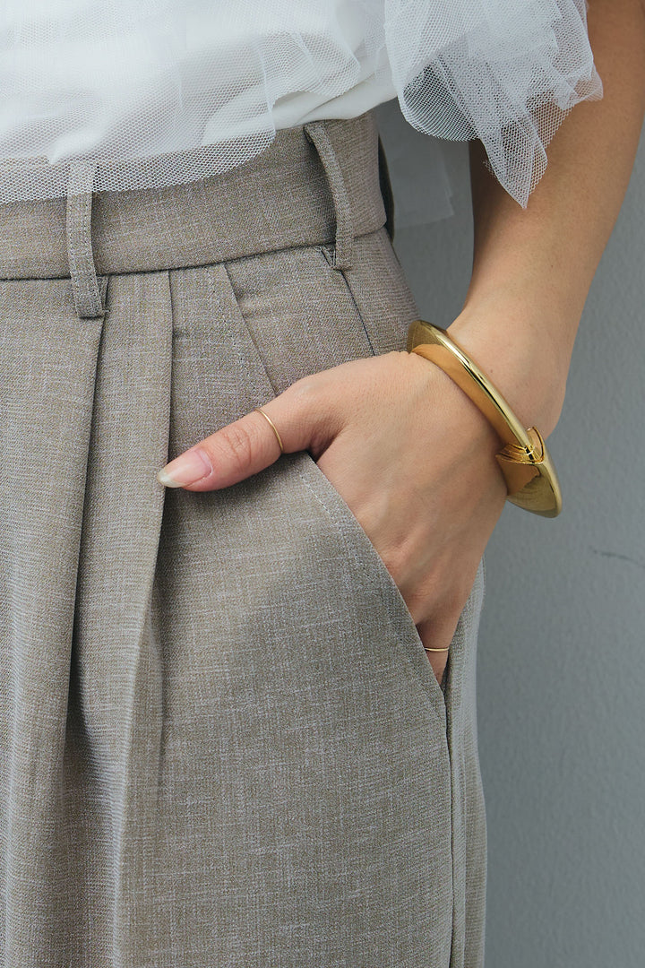 [予約/SET]天竺チュールドッキングプルオーバー+ラップスカート付きとろみパンツ(2set)