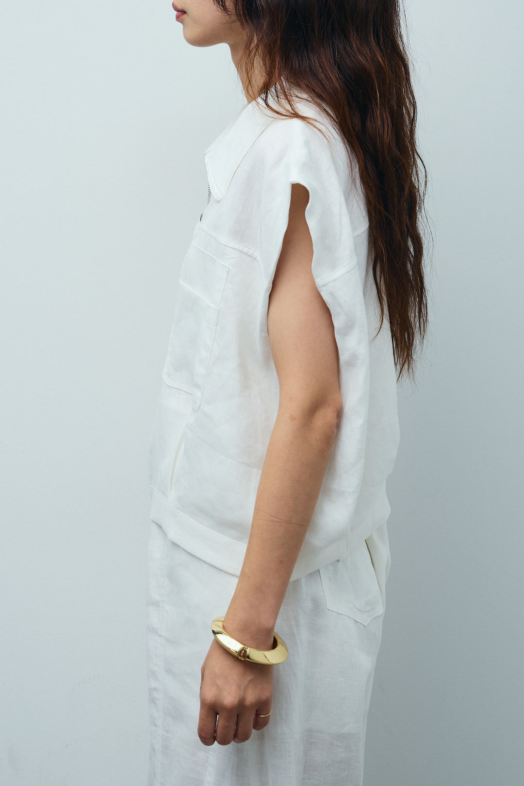 [予約]リネンジップベスト