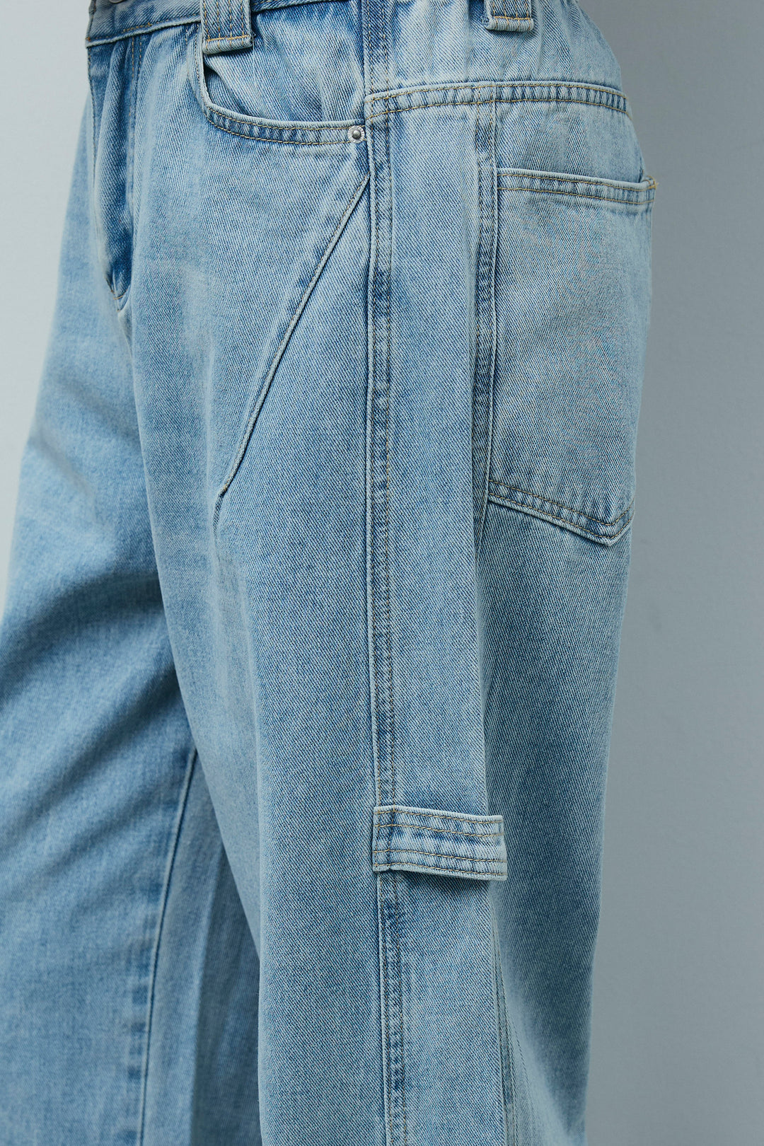 [予約/SET]ベロアロングOP+ペインターカーブデニムパンツ(2set)