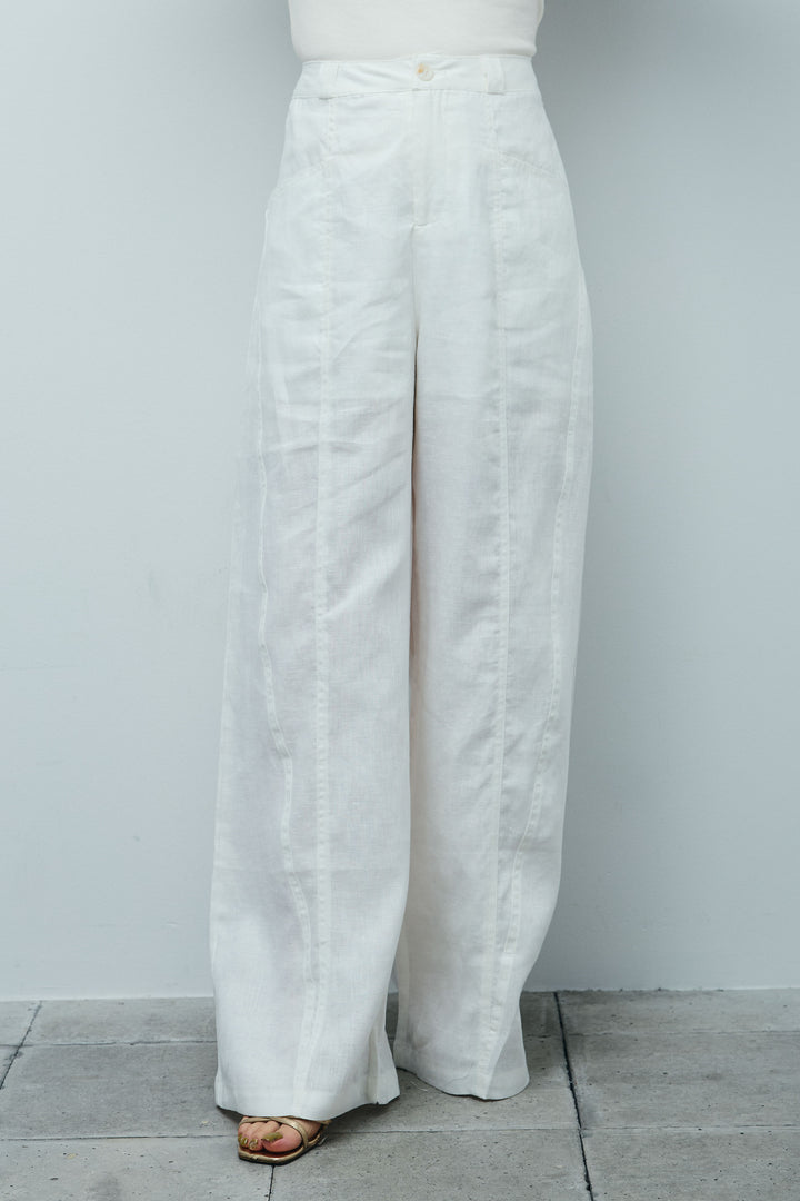 [予約/SET]リネンジップベスト+リネンワイドパンツ(2set)