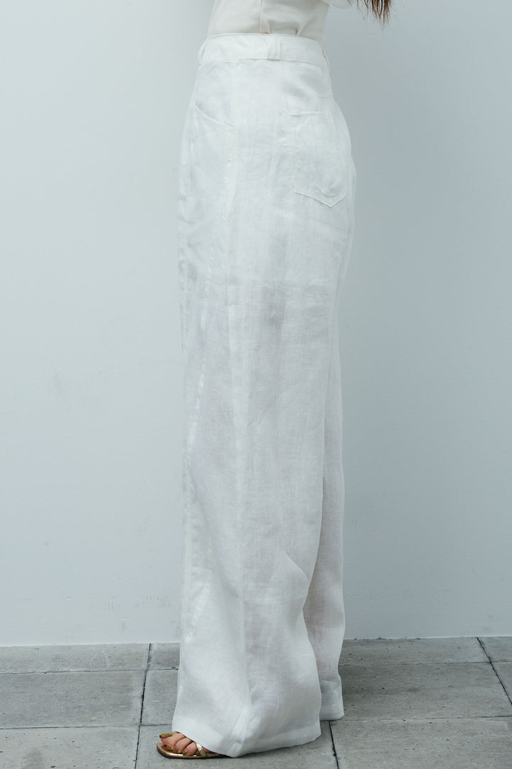 [予約]リネンワイドパンツ