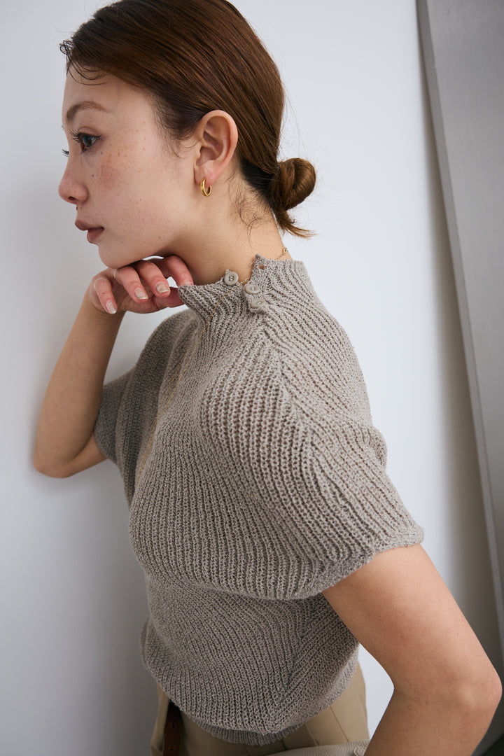 [予約/SET]アシメニットPO+ハイウエストタックワイドパンツ(2set)