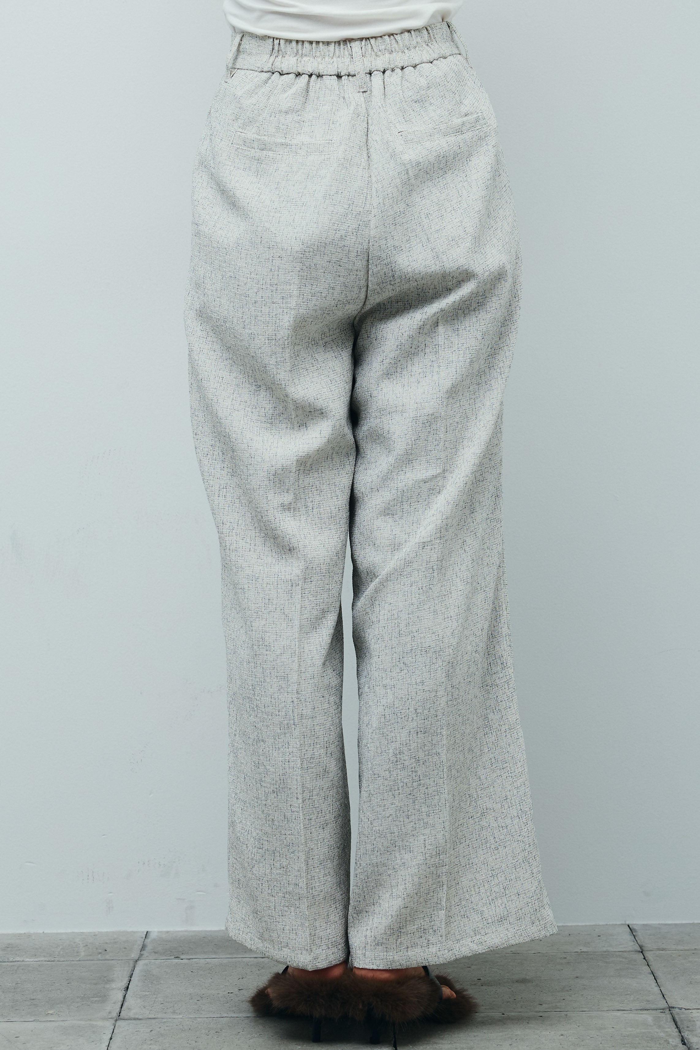 sakishimatokyo DRAWER◆22SS/サマーツイードタックスカート/38/コットン/CRM/6524-234-1639 パンツ サマーツイードタックワイドパンツ レディース