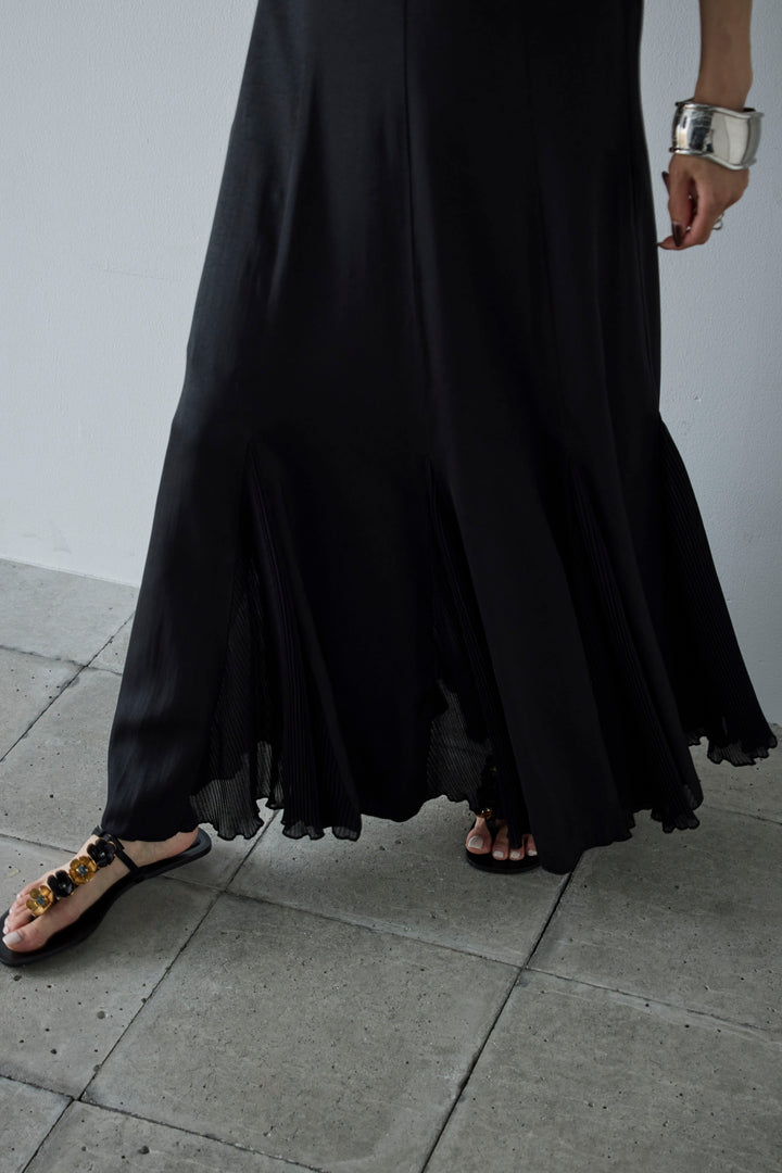 [予約/SET]ふくれジャガードスキッパーT+プリーツシアー切り替えスカート(2set)