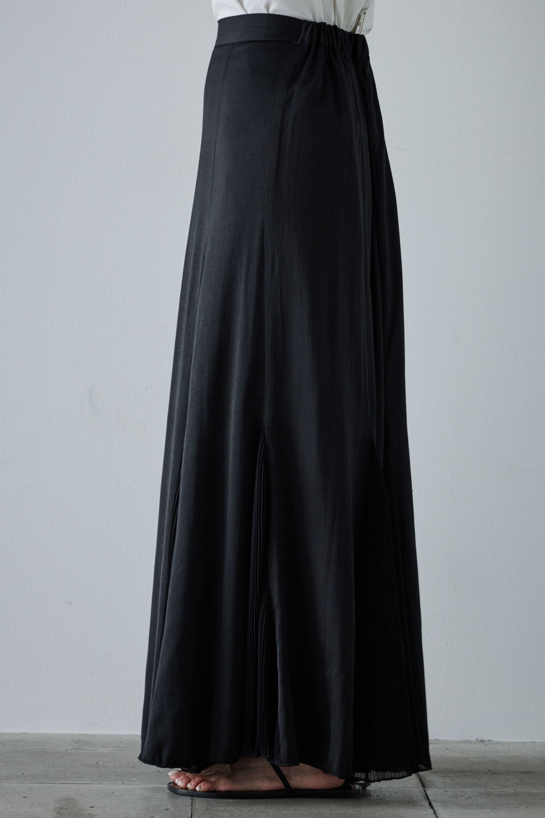 [予約/SET]ふくれジャガードスキッパーT+プリーツシアー切り替えスカート(2set)