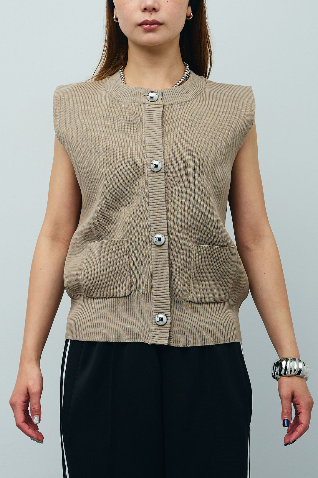 [予約]メタルボタンニットベスト