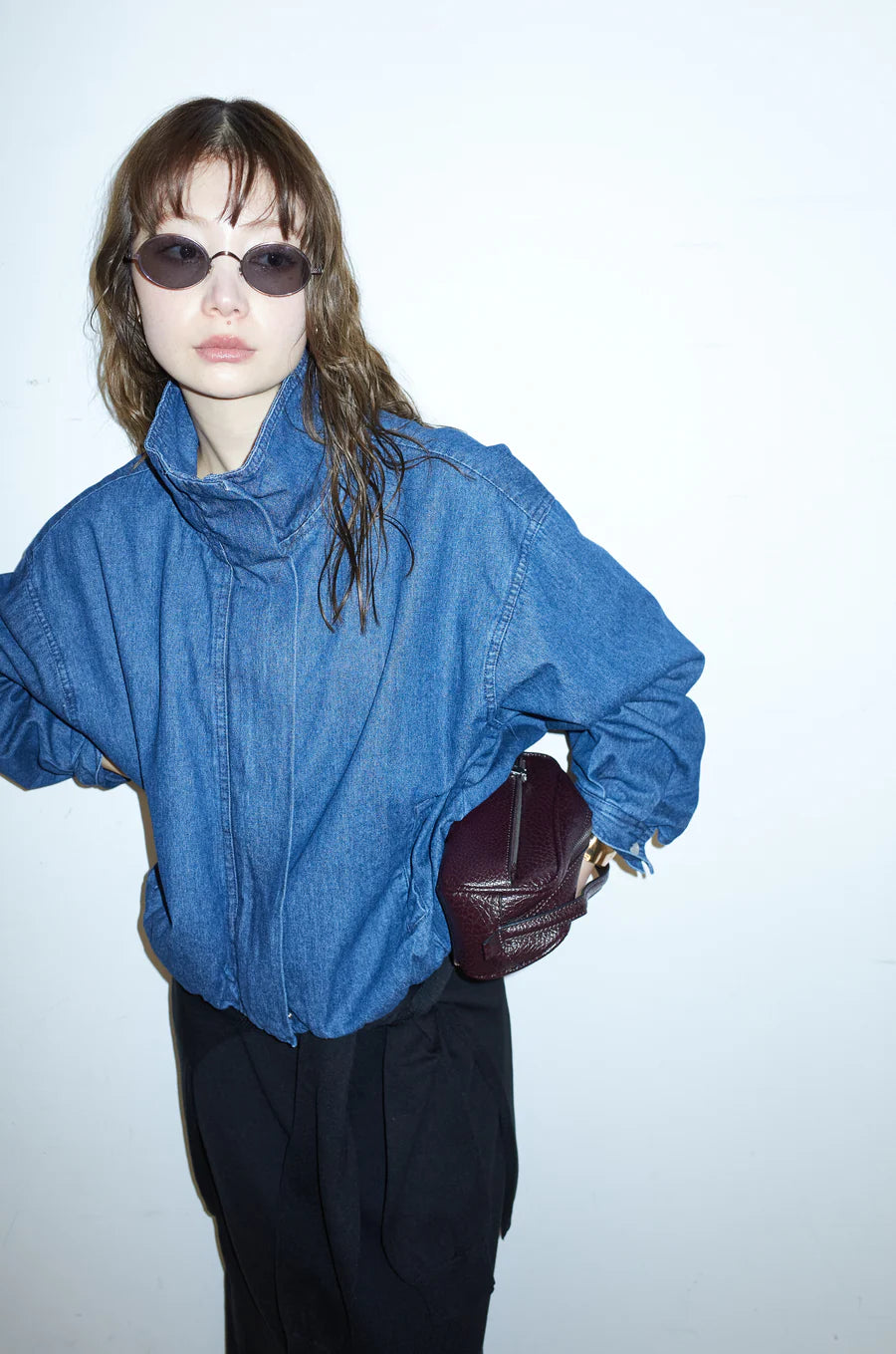 [予約]ボリュームスリーブデニムブルゾン