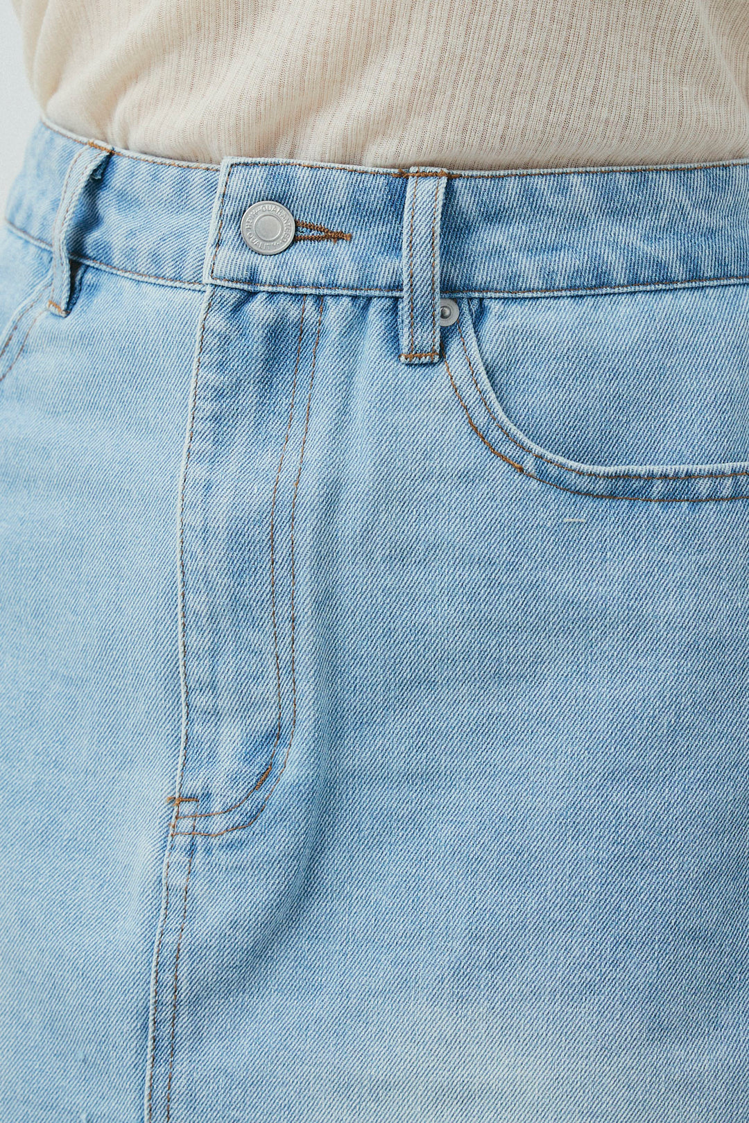 [予約/SET]ダブルジップスタンドカラーデニムブルゾン+シアーテレコヘンリーネックPO+デニムミニスカート(3set)