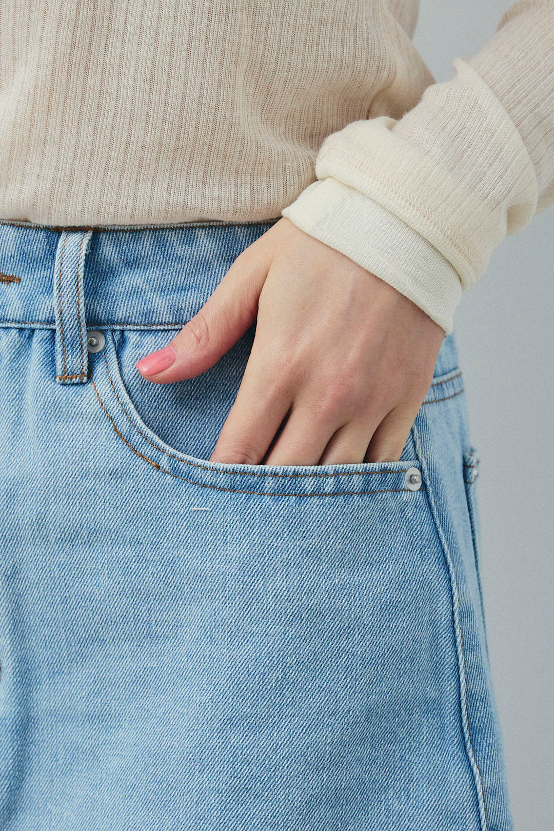 [予約/SET]ダブルジップスタンドカラーデニムブルゾン+シアーテレコヘンリーネックPO+デニムミニスカート(3set)