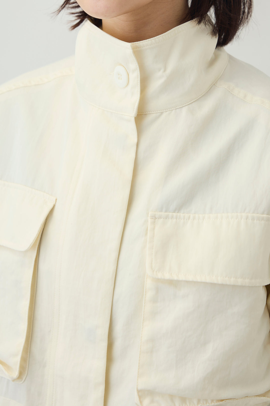 [予約/SET]ダブルウエストスウェットパンツ+ナイロンツイルミリタリーブルゾン(2set)