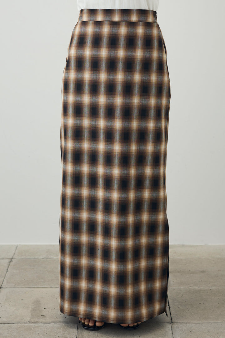 [予約/SET]シャーリングボリュームシアーPO+チェックストレートスカート(2set)