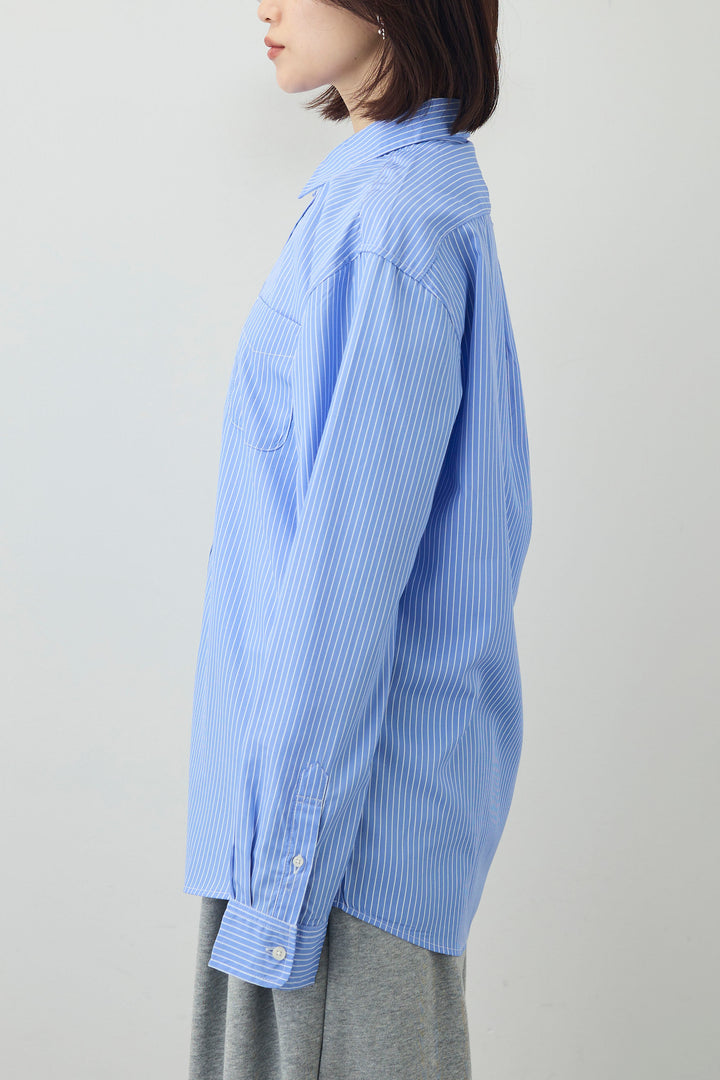 [予約/SET]ストライプシャツ+リネンタッチポロニットカーデ+ダブルウエストスウェットパンツ(3set)