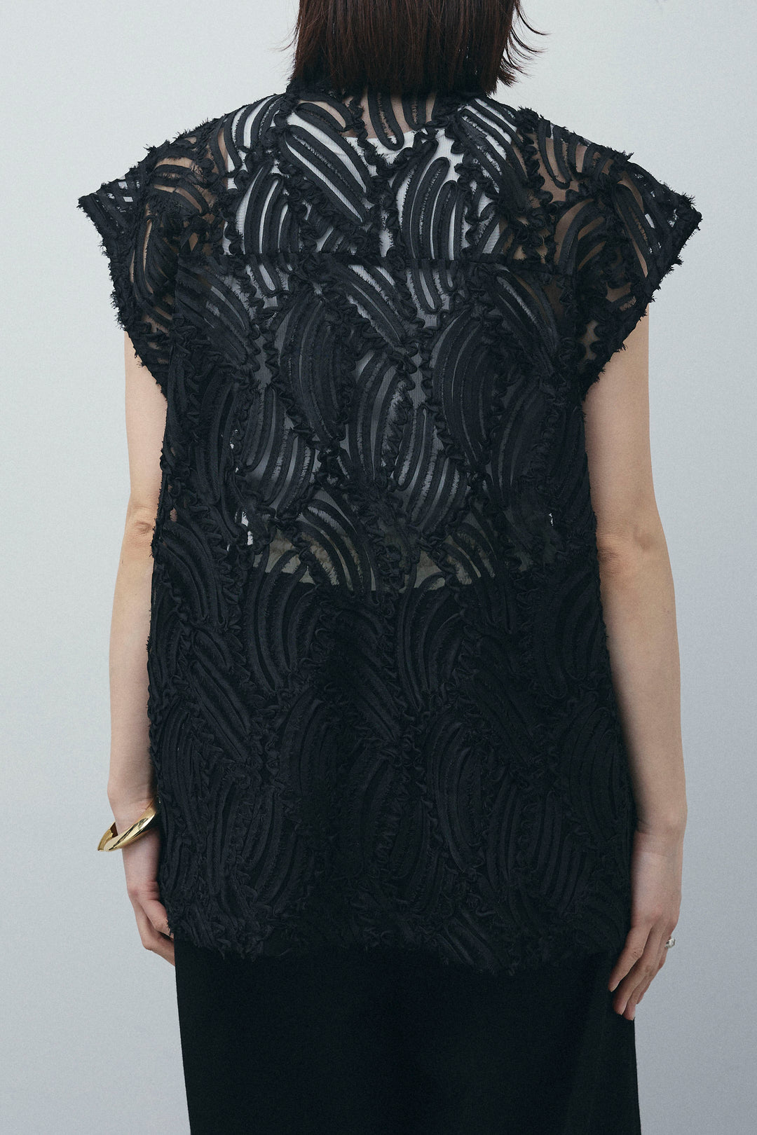 [予約/SET]テープ刺繍ジレベスト+ダブルウエストスウェットパンツ(2set)