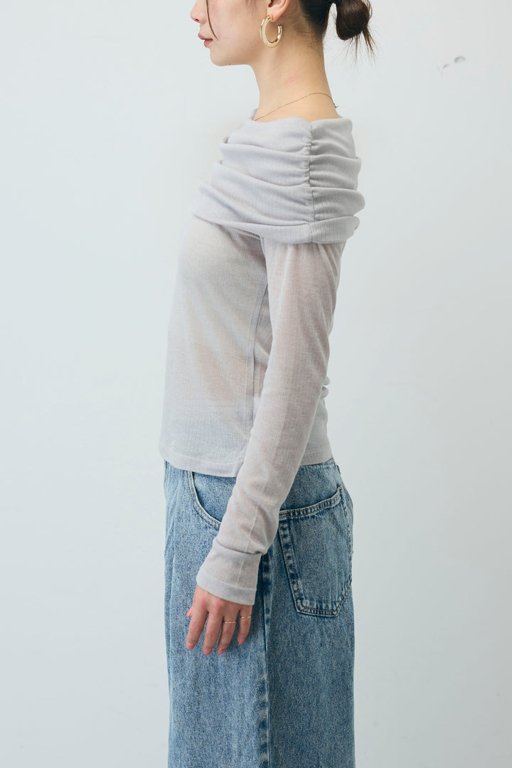 [予約]シアーオフショルトップス