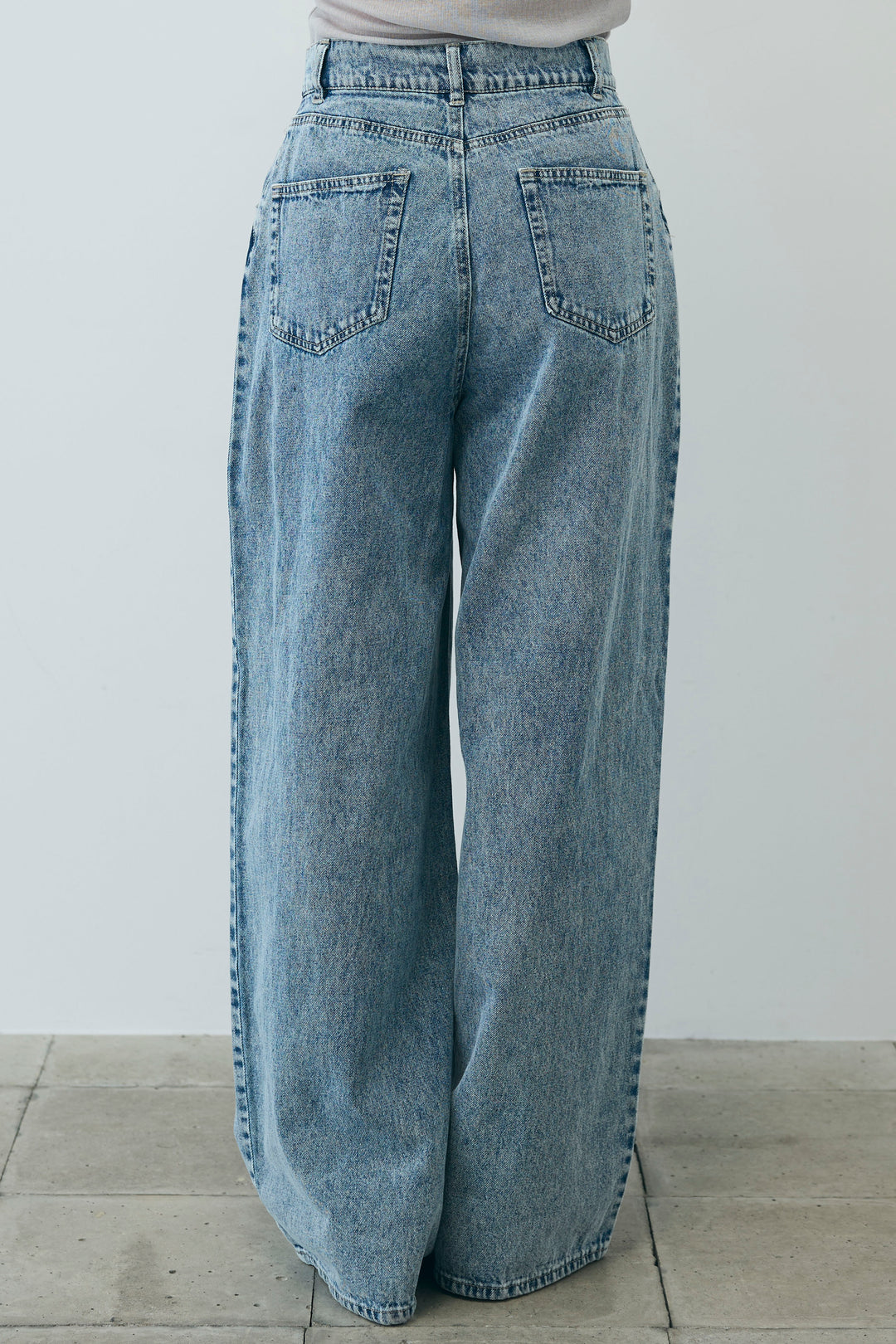 [予約/SET]シアーオフショルトップス+ウエストホックワイドデニム(2set)