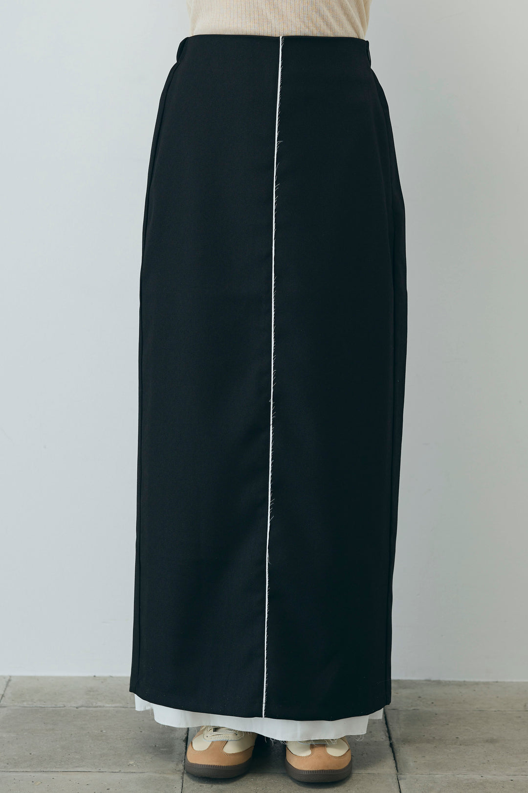 [予約/SET]ヘザーエステルテーラードジャケット+シアーテレコヘンリーネックPO+ヘザーエステルストレートスカート(3set)