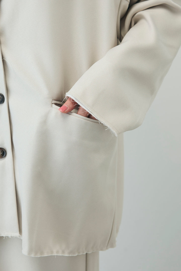 [予約/SET]ヘザーエステルテーラードジャケット+スプリングニットスカート(2set)