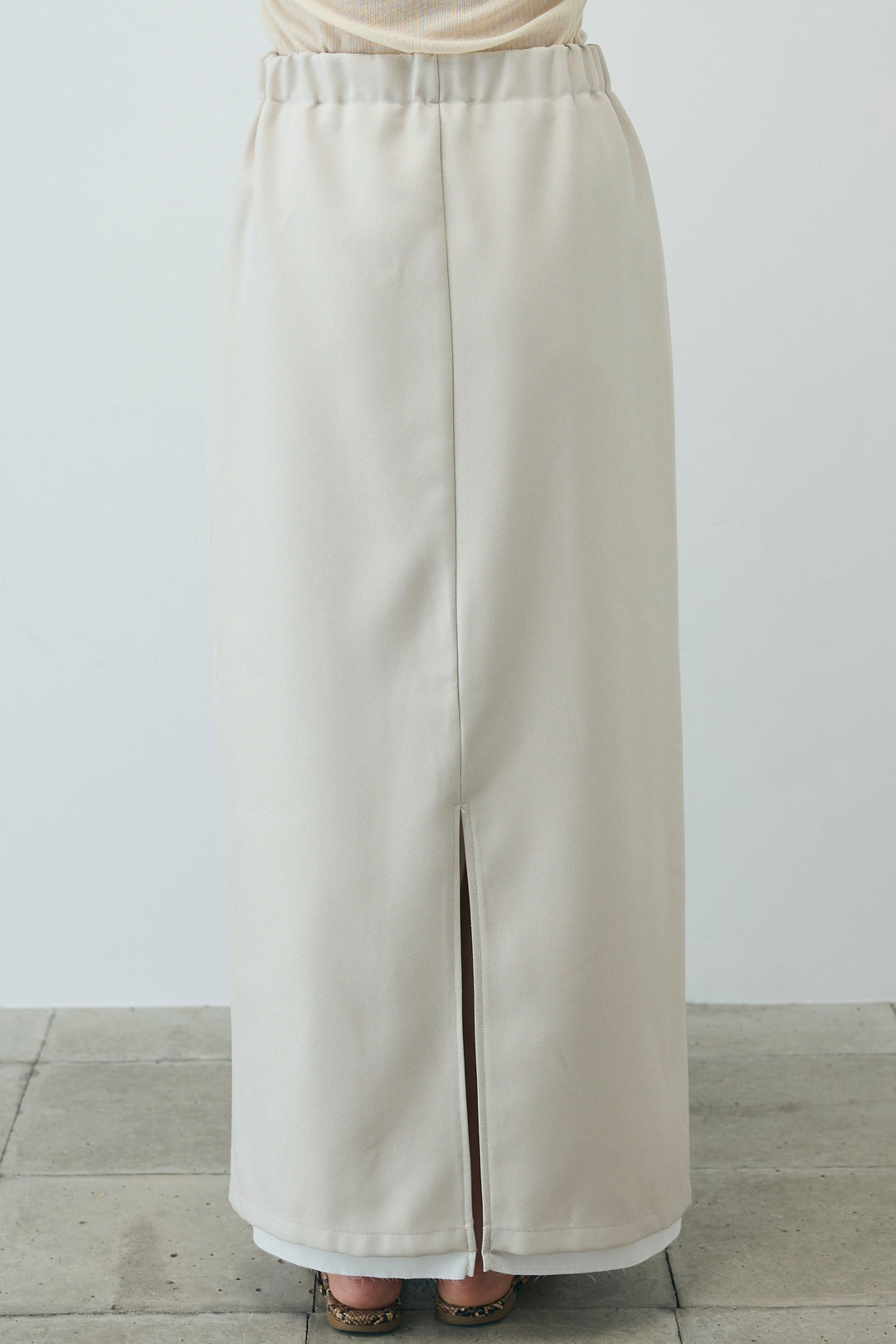 [予約/SET]ヘザーエステルテーラードジャケット+シアーテレコヘンリーネックPO+ヘザーエステルストレートスカート(3set)