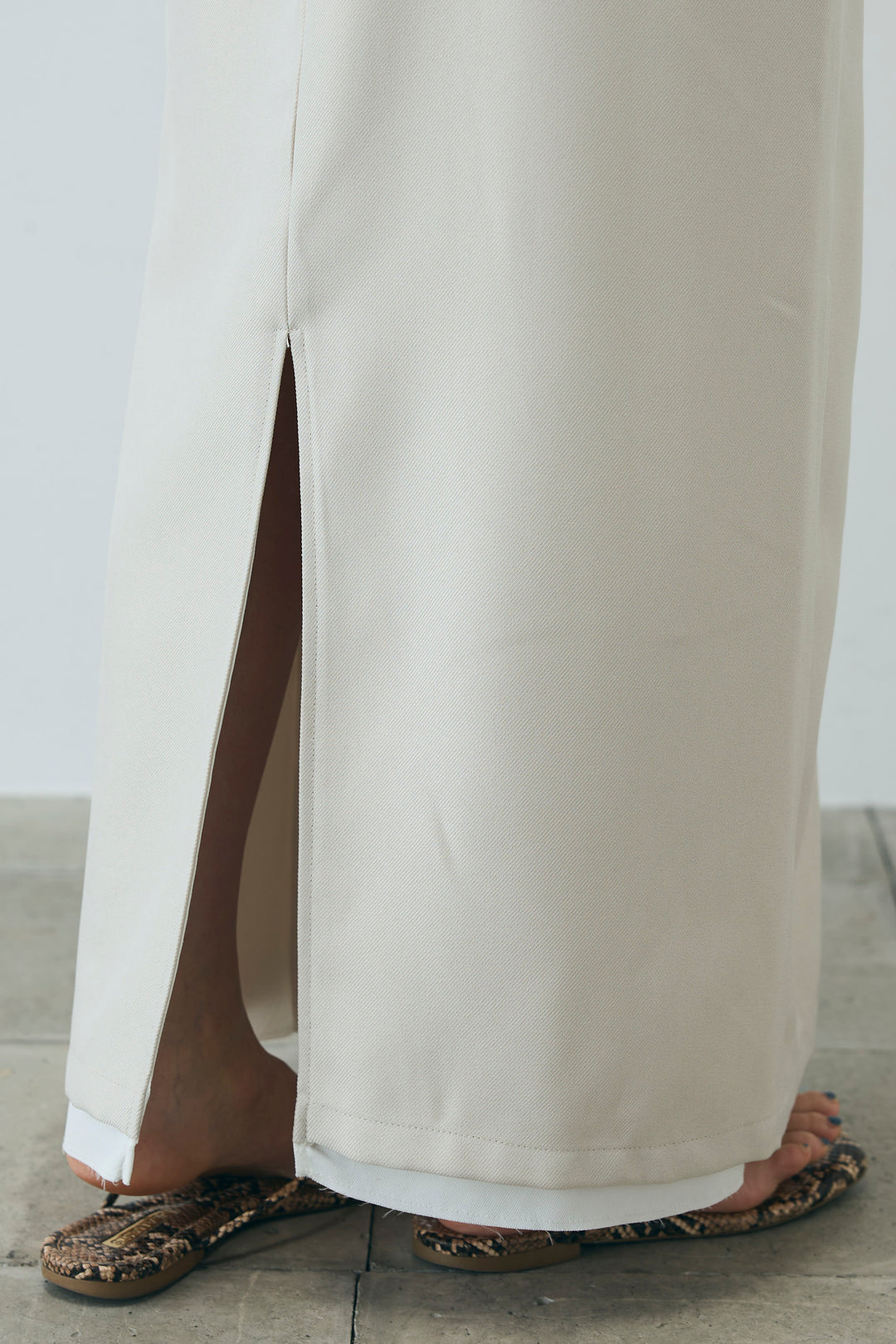 [予約/SET]ヘザーエステルテーラードジャケット+シアーテレコヘンリーネックPO+ヘザーエステルストレートスカート(3set)