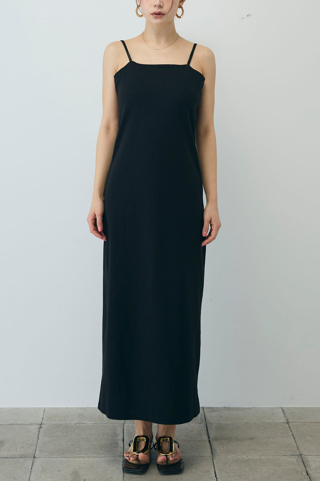 [予約/SET]カップ付きキャミOP+ヘザーエステルテーラードジレ(2set)