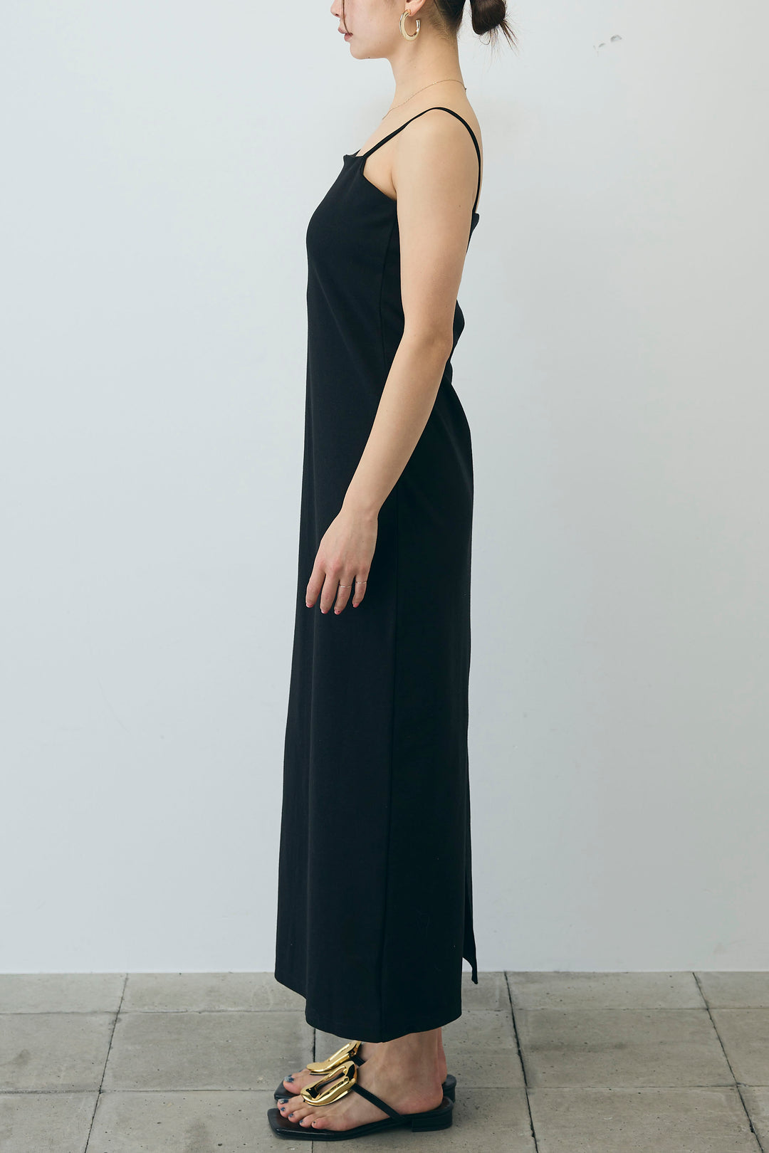 [予約/SET]カップ付きキャミOP+ヘザーエステルテーラードジレ(2set)