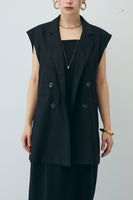 [予約/SET]ヘザーエステルテーラードジレ+オーガンジーレースPO+タックボリュームスウェットパンツ(3set)