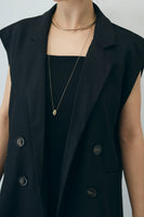 [予約/SET]ヘザーエステルテーラードジレ+タックボリュームスウェットパンツ(2set)