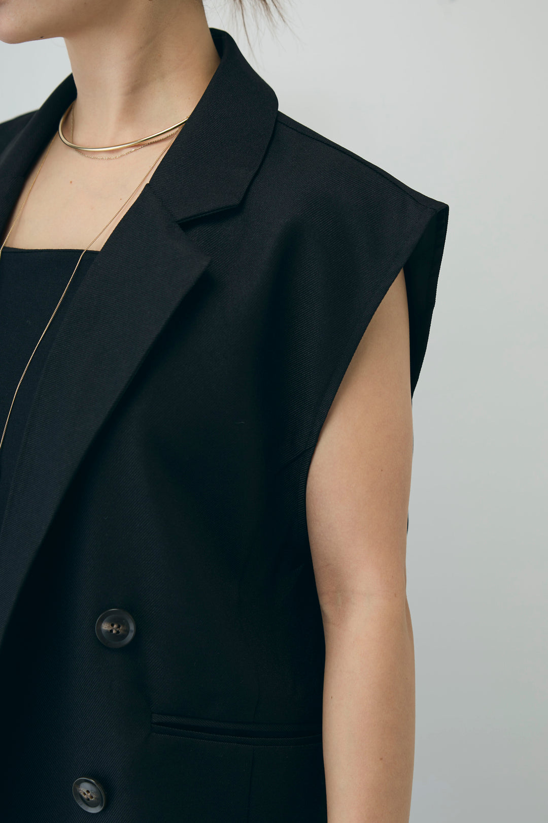 [予約/SET]ヘザーエステルテーラードジレ+オーガンジーレースPO(2set)