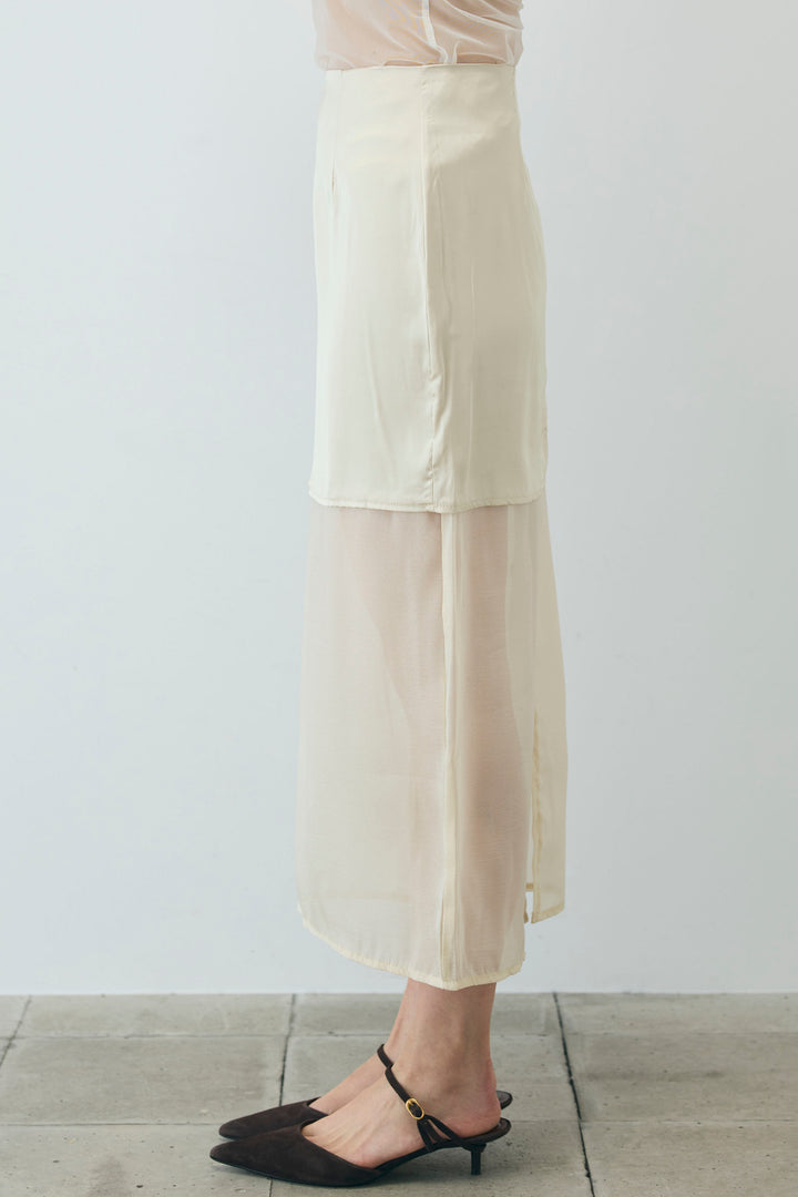 [予約/SET]ボリュームスリーブトレンチコート+シアーセットアップ(2set)