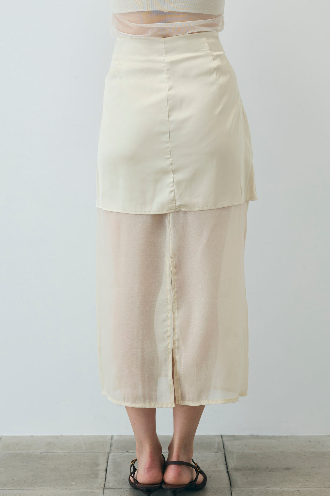 [予約/SET]ボリュームスリーブトレンチコート+シアーセットアップ(2set)