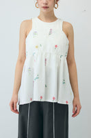 [予約/SET]ヘザーエステルテーラードジレ+フラワープリントキャミ(2set)