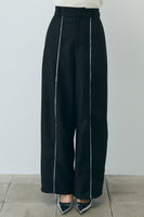 [予約/SET]シアーレイヤードトップス+ヘザーエステルカーブパンツ+メッシュラップスカート(3set)