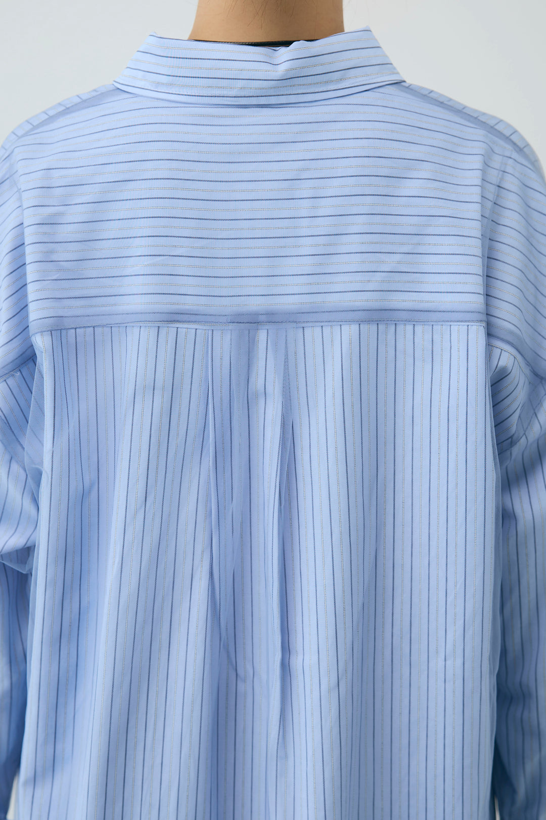 [予約/SET]チュール被せオーバーサイズシャツ+スプリングニットスカート(2set)