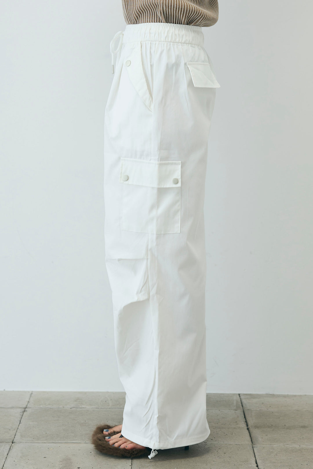 [予約/SET]編柄ノースリーブPO+カーゴパンツ(2set)