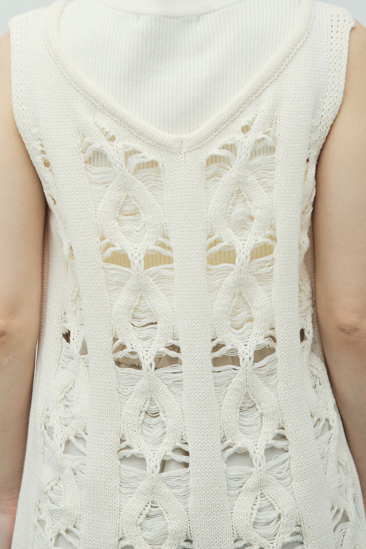 [予約/SET]ミックス編みニットワンピース+ヘザーエステルカーブパンツ(2set)