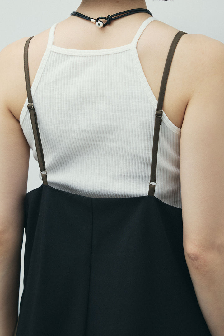 [予約/SET]ヘザーエステルテーラードジレ+サイドラインキャミサロペット(2set)