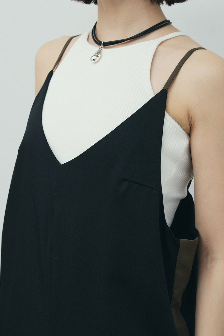 [予約/SET]ヘザーエステルテーラードジレ+サイドラインキャミサロペット(2set)