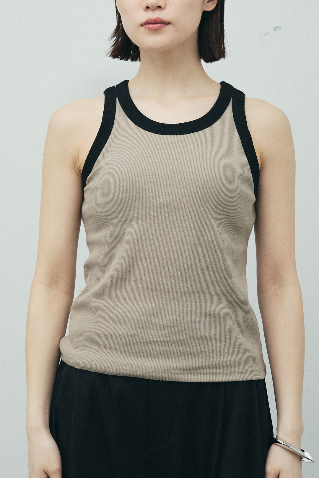 [予約/SET]ヘザーエステルテーラードジャケット+カップ付き配色アメスリタンク+デニムオールインワン(3set)