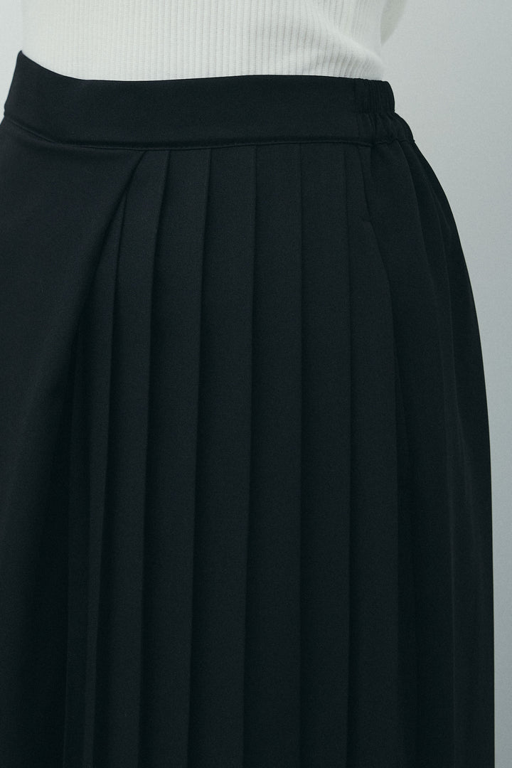 [予約/SET]畦編み金釦ルーズベスト+アシメプリーツパンツ(2set)