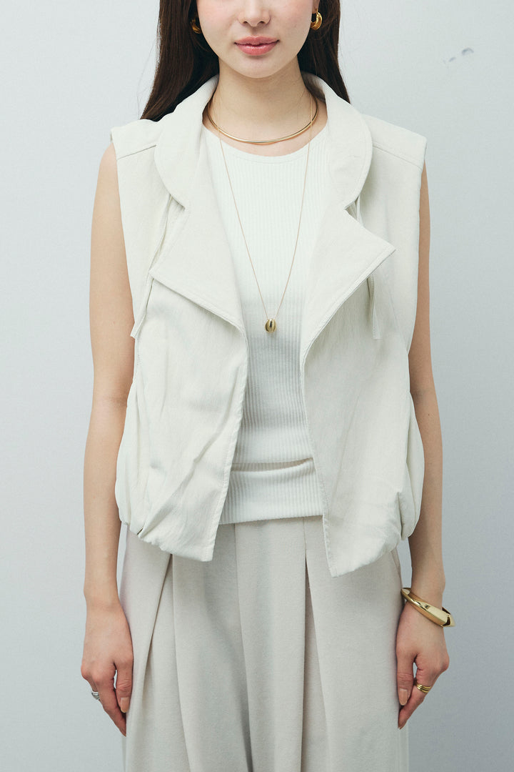 フェイクスウェードショートベスト