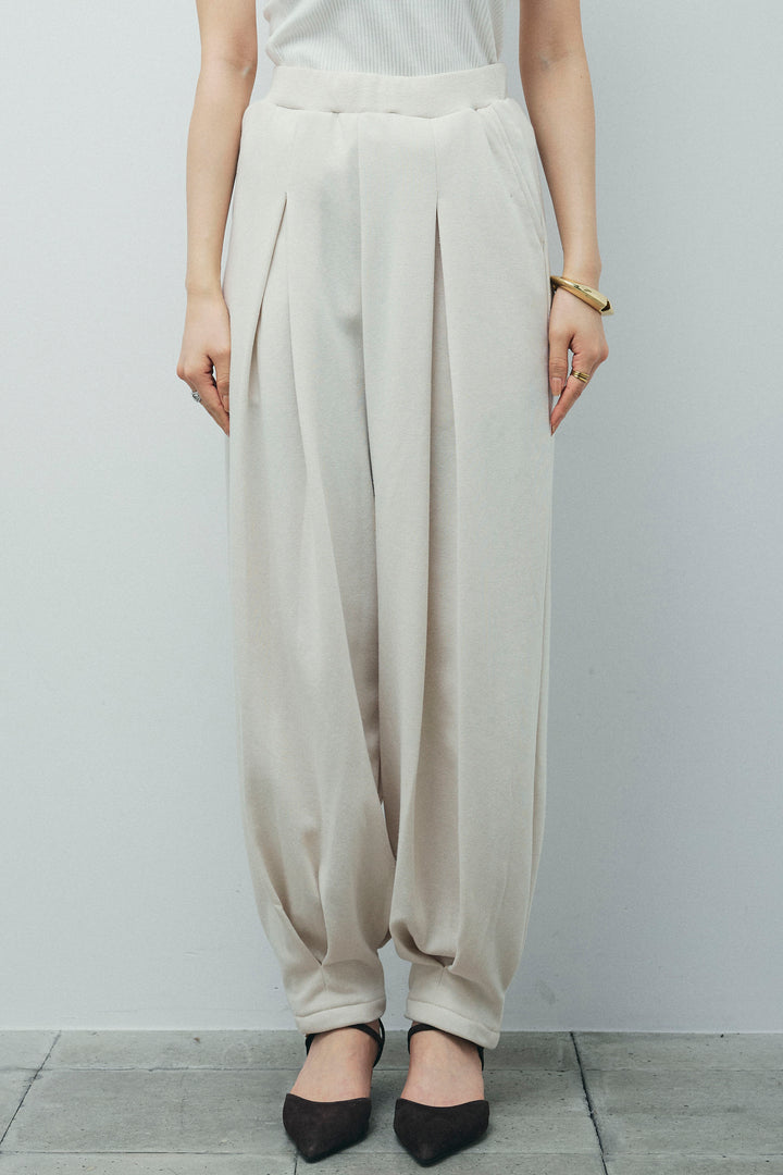 [予約/SET]フェイクスウェードショートベスト+タックボリュームスウェットパンツ(2set)